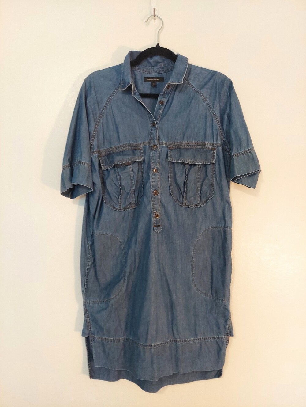 Banana Republic Women's Cotton Dolman Short Sleeve Shirtdress Size Small